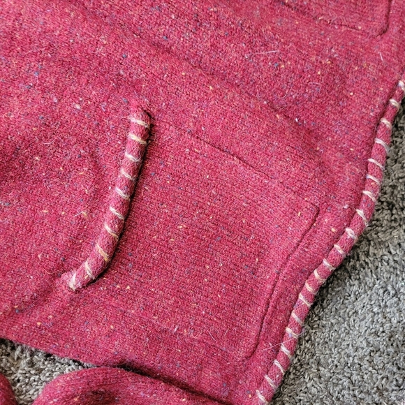 𝅺WOOLRICH Vintage Wool Red Long Sleeve Sweater Woman's Size Medium - Picture 6 of 6